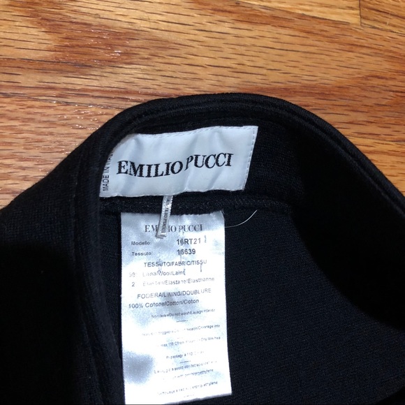 EMILIO PUCCI Black slacks Gold Exposed zippers 8 - Picture 4 of 5